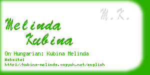 melinda kubina business card
